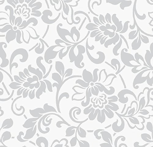 Klebefolie Heritage Silber - Möbelfolie Silbergrau - 45 cm x 200 cm Barock