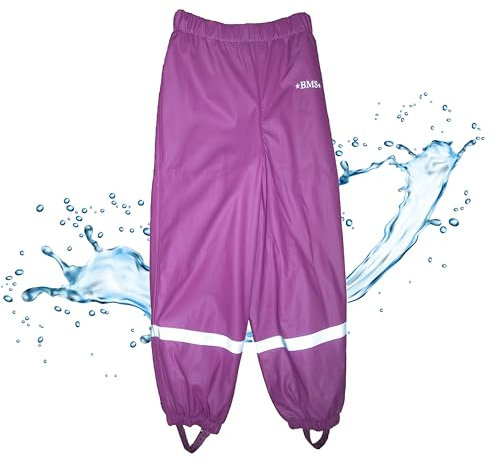 BMS Regenhose gefüttert | Schneehose | warme Bundhose Beere 152