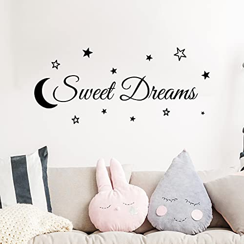 Xijuer Adesivo da parete, Murale Wall Sticker con scritta Sweet Dreams, Decorazione fai da te per Casa Camera da Letto Soggiorno