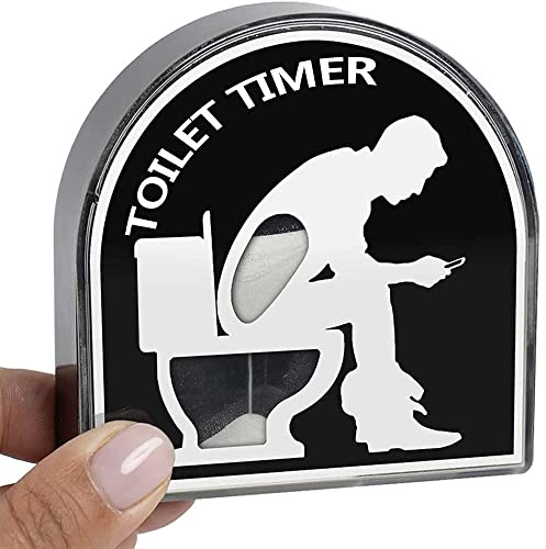 Toiletten-Sanduhr, 5 Minuten Sanduhr, Badezimmer-Timer, lustige Drucke, Dekompressionsdekoration, modisches Ornament, kreativer Timer für Männer, Ehemann, Freund, Vatertag, Geburtstagsgeschenk