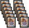 EXYGLO Marcos de Fotos Negros 20x25, Marcos para Cuadros Conjunto de 12 para Decorar Salones, Pasillos, Dormitorios, Oficinas