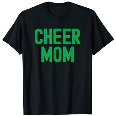 Cheer Mom Green Cheerleading Matching Parents T-Shirt