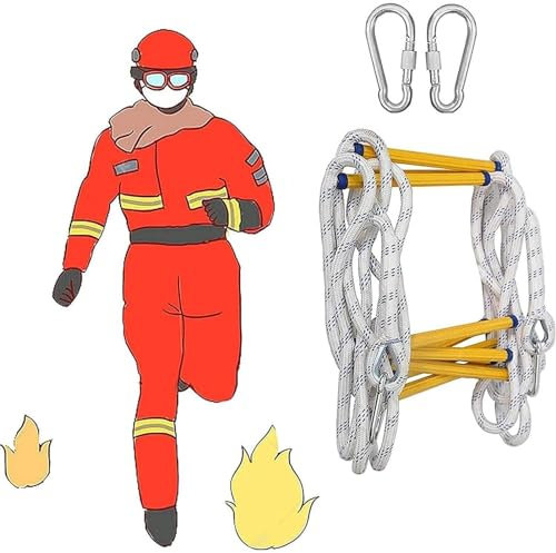 Seilleiter Feuerleiter – Kletterbaum-Außenleiter, Rettungsleiter, Notfall-Sicherheitsreaktionsleiter, for Baumhaus und im Freien (Size : 10m/32.8ft)