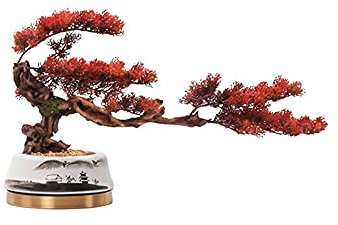 Künstliche Pflanze, einladende Kiefer, Simulation, Podocarpus, Bonsai, Dekoration, Veranda, Zen, Teestube, Schreibtisch, Dekoration, 60 x 37 cm, künstliche Zimmerpflanzen