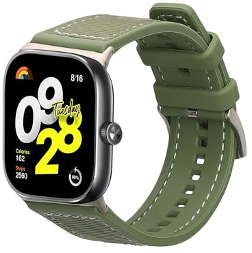 kwmobile Wristband Compatible with Xiaomi Smart Band 8 Pro/Band 9 Pro/Redmi Watch 5 / Redmi Watch 4 Band - Replacement Strap for Fitness Tracker - Dark Green