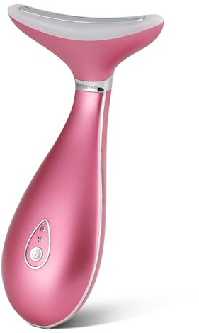 VRAIKO Masajeador facial de cuello de lirio, herramienta para esculpir la cara, dispositivo facial 3 en 1 con tratamiento térmico, triple acción, para una mayor absorción, radiancia, contorno,