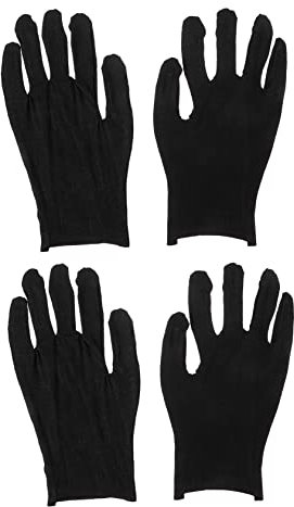 CANIGHT Set mit Baumwollhandschuhen Strapazierfähig Schwarz für Die Arbeit