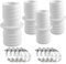 IXOKEV 4PCS Raccordo Tubo Piscina 38mm a 38mm + 8 PCS Fascette Stringitubo, Connettori Tubi Piscina, Adattatori Tubi per Piscina, Doppio Raccordi Tubo, Connettore per Tubo Flessibile