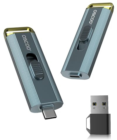 OSCOO 1TB Portable SSD, Up to 2100MB/s, Supports Apple 4K 60fps ProRes, External Hard Drive USB 3.2 with USB-C & A for iPhone 15/16/17, Android, Mac & PC, Ideal for Photographers & Content Creators