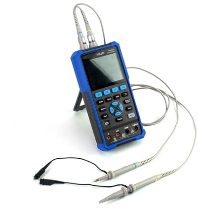 TIEOAXFT Osciloscopio Digital portátil HDS272S 3 en 1, 2 Canales, 70 MH/z, frecuencia de muestreo de 250 Msa/s, generador de señal de 25 Mh/z, multímetro Digital