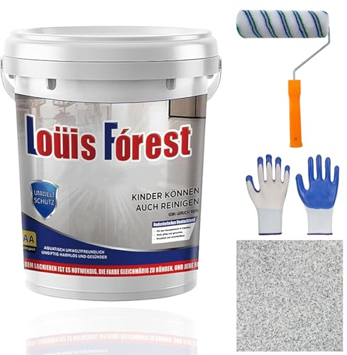 Gienslru Resina Epoxi Suelo, Louis Forest Epoxy Floor Paint, Resina Epoxi Transparente, Pintura Epoxica Para Suelos, Re-sina Epoxica Para Suelos,Revestimiento De Pisos Epoxy, Garaje (gris)