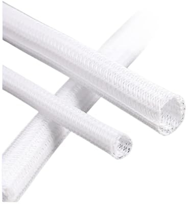 cable tidy sleeve expandable bulk cables sleeving White Self Closed Cable Sleeve 3 5 8 10 13 16 19mm PET Braided Insulated USB Wire Power Cord High Protection Split Sleeving(16MM_10 METERS)