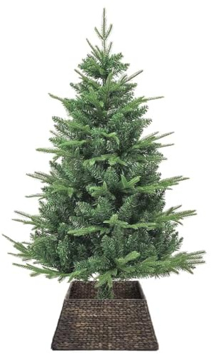 vidaXL Weihnachtsbaumkragen Quadratisch Schwarz 60 x 60 x 28 cm