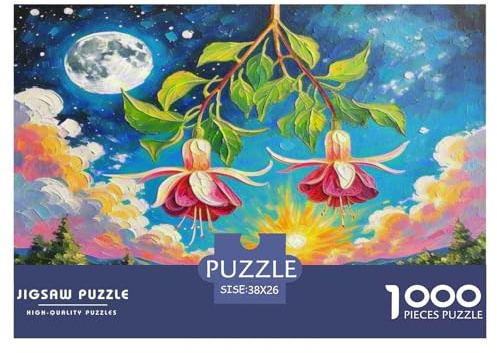 Fuchsien Puzzle 1000-teilige Schwer Puzzle Spielzeug Lernspiel Impossible Herausforderungsspielzeug Für Erwachsene Und Kinder in Bewährter 38x26cm/1000pcs