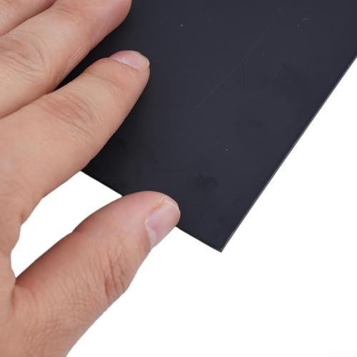 Blank Pickguard Sheet for Electric Guitar DIY Scratchplate Material 44 x 29 cm 3-lagig Compatible with ST and Tele Styles Black White Vin(Black)
