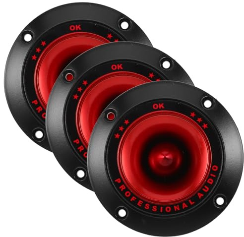 PRETYZOOM Lot de 3 Haut-Parleurs Piézoélectriques à Pavillon, Tweeter à Aigus Piézoélectrique de Remplacement, Compatible Système Audio de Scène, Diffusion Sonore Optimale pour Concerts et