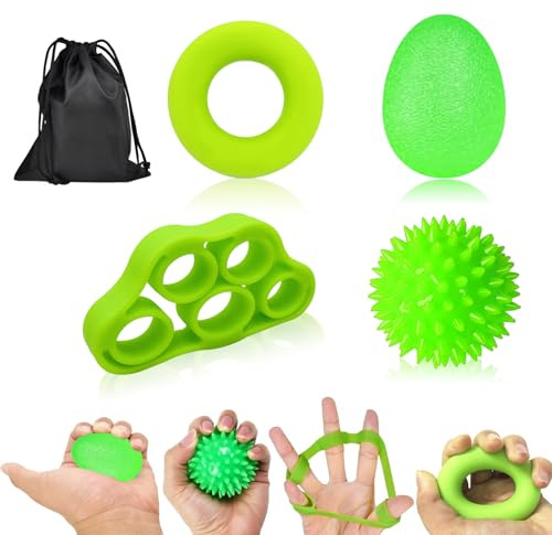 Abiemuce Fingertrainer, Handtrainer, Arthritis Hand Ball, Igelball Weich Gummi Knetball, Fingerstretcher, für Hände Therapie, Arthrose Training, Griffstärkung, Lindert Stress,Angstlinderung