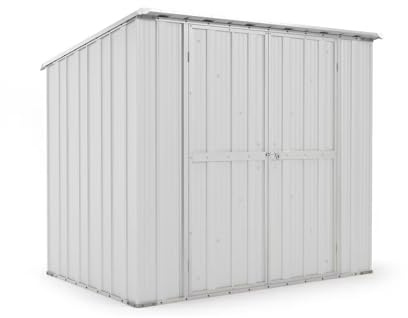 Box in Acciaio Zincato Casetta da Giardino in Lamiera 2.31 x 1.75 m x h2.02 m - 81 KG – 4.04 metri quadri (Bianco)