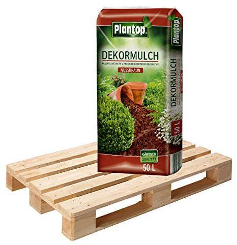 20 Sack Dekormulch Nussbraun mit je 50 Liter = 1000 Liter Plantop Mulch