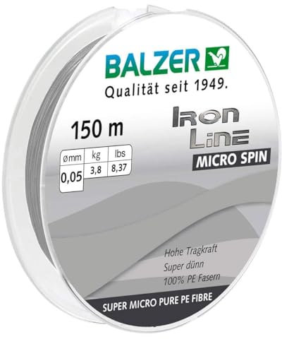 Balzer Iron Line Micro Spin 150 m Spule geflochte Schnur
