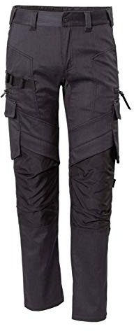Qualitex Winter-Bundhose Unisex anthrazit Größe: 42-64; gefütterte, wärmende Arbeitshose für Damen und Herren; Handwerkerhose mit Kniepolster-Taschen