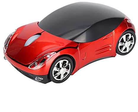 Bewinner Ratones para Juegos con Cable, 2.4 G, óptico, inalámbrico, con Forma de Coche, para Laptop, PC, Tableta, Juegos