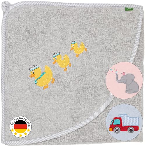 Smithy Kapuzentuch Pastellflausch Enten grau