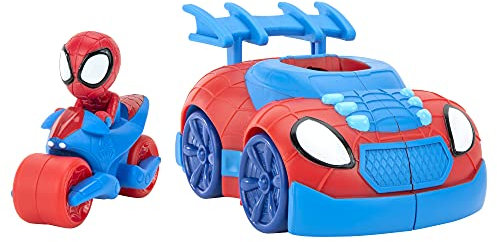 Spidey And His Amazing Friends Veicolo con Figura di Giocattolo, Multicolore, SNF0019