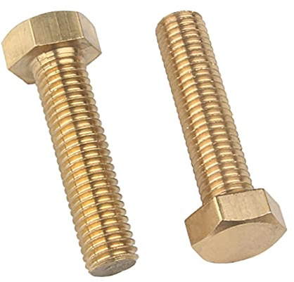 ORANXIN Laiton Boulons à six pans - M4 M5 M6 Hexagonal Vis Boulons Métrique Filetage Tête hexagonale Fixations Quincaillerie Machine Outils