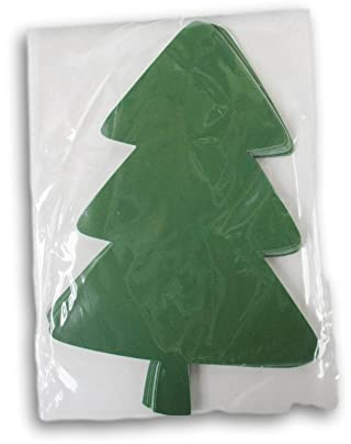 My Little Christmas Cardstock Green Christmas Trees Cutouts - Paper Shapes for Holiday Crafts 24 Count, Multi, (5431689)