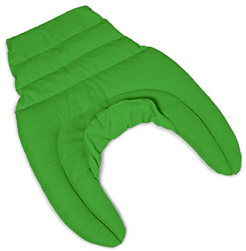 Nackenhörnchen HWS - Nacken + Schultern + Rücken - froschgrün - Traubenkernkissen - Nackenkissen Wärmekissen