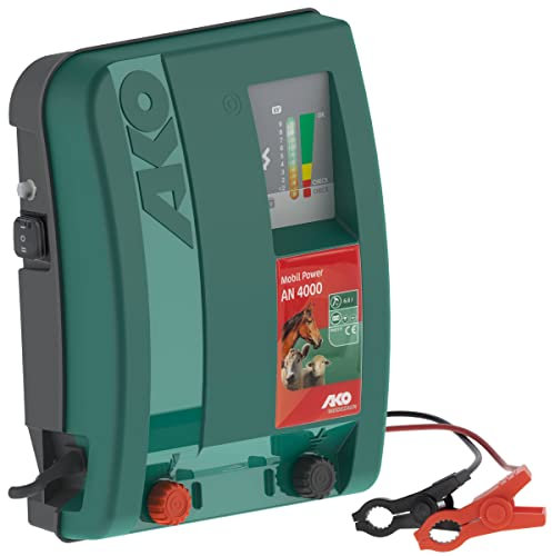 AKO Mobil Power AN 4000, Weidezaungerät Expert, 12 V Akkugerät, Input Joule: 5.50 J, max. Spannung: 11.900 V, für Zäune bis: 35 km, 5 Jahre Garantie, Made in Germany