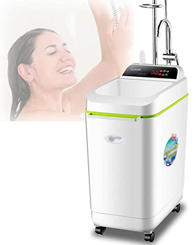 Camping Showers Portable Electric Heated for Bathroom 220v, Instant Outdoor Shower Heater, 50L, CE Certified, Portable Electric Water Heater with Shower (White) (Color : High configuration models)