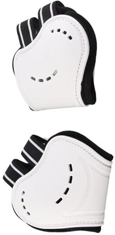 TOPINCN Streichkappen für Pferde, Schlagfeste Hinterbeingamaschen für Weiße Pferde für die Pferdeausrüstung (Groß)