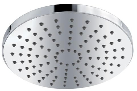 Schläfer 136010 | Pomme de douche chromée, ronde 20 cm pluie haute pression anticalcaire en ABS, cabine de douche PureShower, joint réglable universel G 1/2