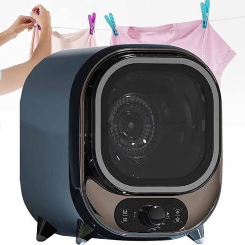DDZJTPP Asciugatrice Piccola, Asciugatrice Portatile,Asciugatrice Ventilata da 5Kg,con Fusto Interno in Acciaio Inossidabile,Compatta Mini Centrifuga,per L'uso su Bancone O a Parete,Elegantblue