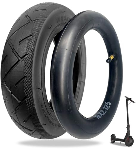 10 Pulgadas Ruedas Patinete 10x2,125 y Cámara de Aire Patinete Rueda 50/75-6.1, 10 Neumaticos Patinete Electrico, Tube Patin, Wheel Recambio Rueda Patinete Xiaomi M365 Pro 1S