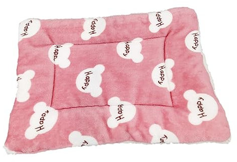 SEWOART Verdickte Hundekistenmatte Aus Baumwolle Doppelseitig Warm 60x40cm Rot Universelle Warme Hundebett Und Katzenruheunterlage Für Jahreszeiten Welpen Und Haustierkissen