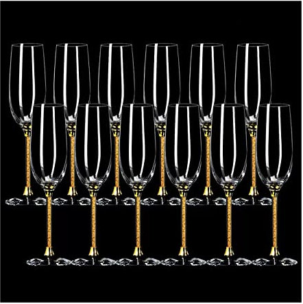 Generic Flûte À Champagne 230Ml Light Champagne Glasses Home Set de Flûte À Champagne Haut de Gamme/Rouge/230 Ml