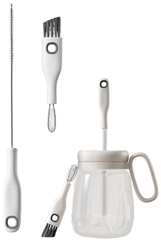 Juego de cepillos de Limpieza de Tapa, Cepillo de Limpieza Multiusos para hendiduras, Cepillo Giratorio de Limpieza de Cocina, Utensilios de Limpieza de Tazas, Limpiador de Tapa de Taza