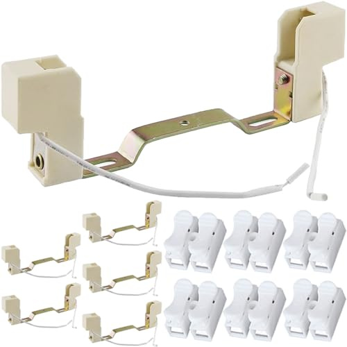 Xiatiaosann R7S Base per lampada, R7S Lampadina 118 mm Portalampada a doppia estremità Connettore per portalampada, Cermics Portalampada in ceramica Connettore (confezione da 6)