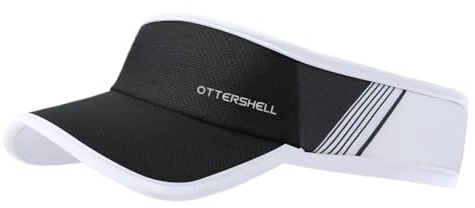 OTTERSHELL Sports Sun Visor, Breathable Mesh, UPF 50+, Sweat-Wicking, Lightweight, Adjustable Fit for Men & Women (UK, Alpha, One Size, Black)