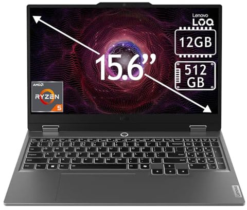 Lenovo LOQ Gaming 83JC00GKUS Ryzen 5 12GB 512GB 15.6 Gris