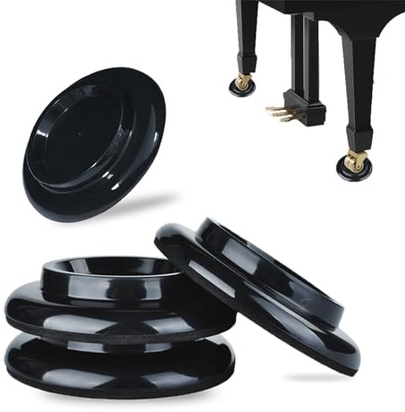 Upright Piano Caster Cups, 4Pcs 10x10cm Piano Coasters, Piano Caster Pads, Furniture Leg Pads Protection for Tiles and Carpet from Piano Damage