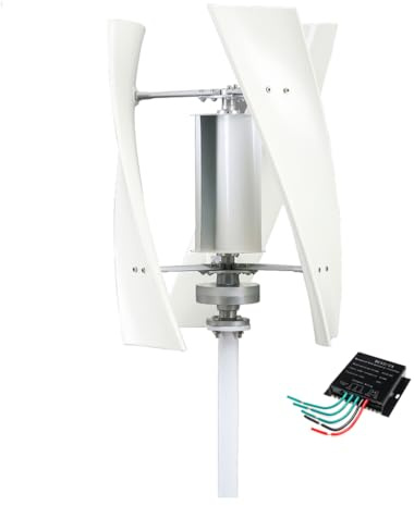 AISINILALAO Turbina aerogeneradora Vertical sin Ruido, 3000W-9000W, 12V, 24V, 48V, 220V, con Controlador MPPT, generador eólico doméstico de Baja Velocidad,24v