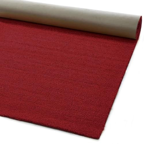 emmevi Zerbino Cocco Naturale Colorato Antiscivolo Su Misura Tappeto Ingresso Entrata 100x100 cm Bordeaux