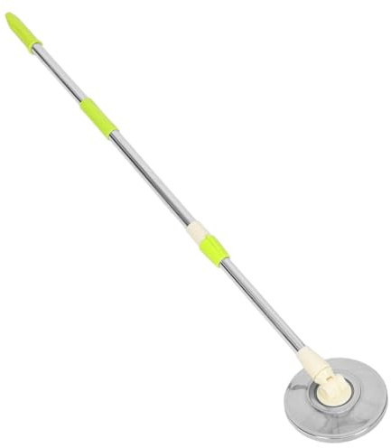 PAMINGONO Manche de Balai Rotatif en Acier Inoxydable 2 Tailles Extensible Renforcé Résistant pour Nettoyage Domestique Réglable Accessoires de Balai