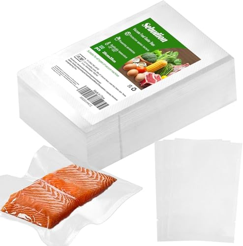 Vacuum Sealer Bags 100 Count (25x35cm), Embossed Food Vacuum Sealer Bags,BPA Free,Grade Textured,PreCut Vacuum Bags for Food Storage, Sous Vide Cooking, Freezing, Boiling and Microwaving