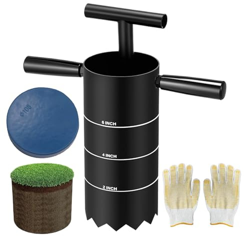 Golfhålskärare – avtagbart handtag grässtans, 2/4/6 tum metallkopp grävare, stålhuvudstil med kantkant, utomhuskurs gräsmatta, golfverktyg för körbana, trädgård, trädgård