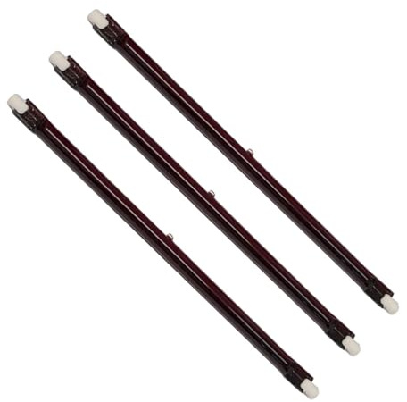 LiangDi Three Pack 800 Watt Ruby R7 Push Fit Bulb 188 mm Compatible with La Hacienda/Heatmaster Slimline Parasol 2400 watt U2BS-R24